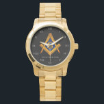 Freemason Square and Compass Charity Masonic Watch<br><div class="desc">Worshipful master,  Freemason,  square and compass,  charity,  Masonic symbol watch.</div>