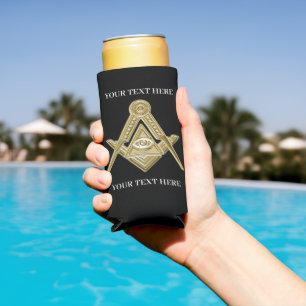Freemason Square and Compass Masonic Masonry Seltzer Can Cooler