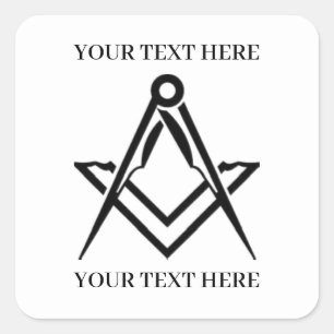 Freemason Square and Compass Masonic Masonry Square Sticker