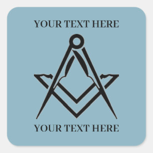 Freemason Square and Compass Masonic Masonry Sticker
