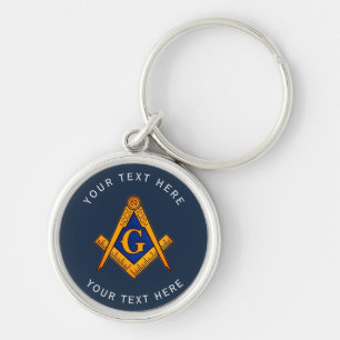 Freemason Square and Compass Masonry Masonic Keychain