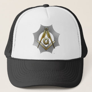 Freemason square and compass trucker hat