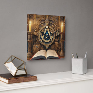 Freemason Square Wall Clock