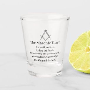 Freemason The Masonic Toast Engraved Whiskey Shot Glass
