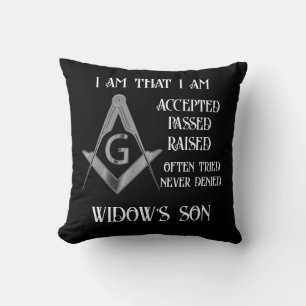 Freemason  throw pillow