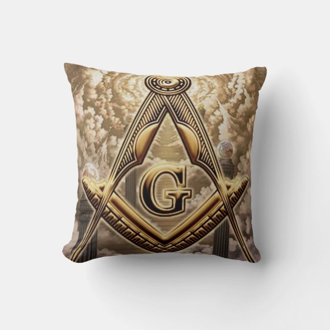 Freemason Throw Pillow (Front)