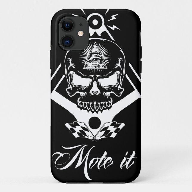 Freemason-Widows-Sons-Masonic-Hotrod-Logo-20160407 Case-Mate iPhone Case (Back)
