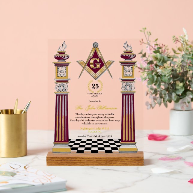 Freemason Years Services Award (Mariage)