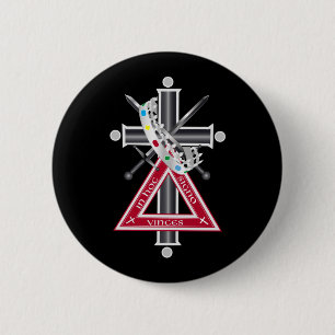 Freemasonic cross 2 inch round button