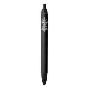 Freemasonic cross black ink pen