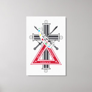 Freemasonic cross canvas print