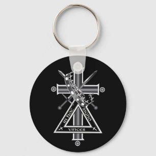Freemasonic cross keychain