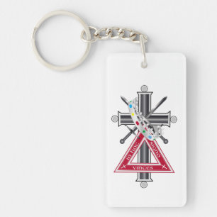 Freemasonic cross keychain