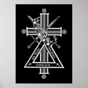 Freemasonic cross poster