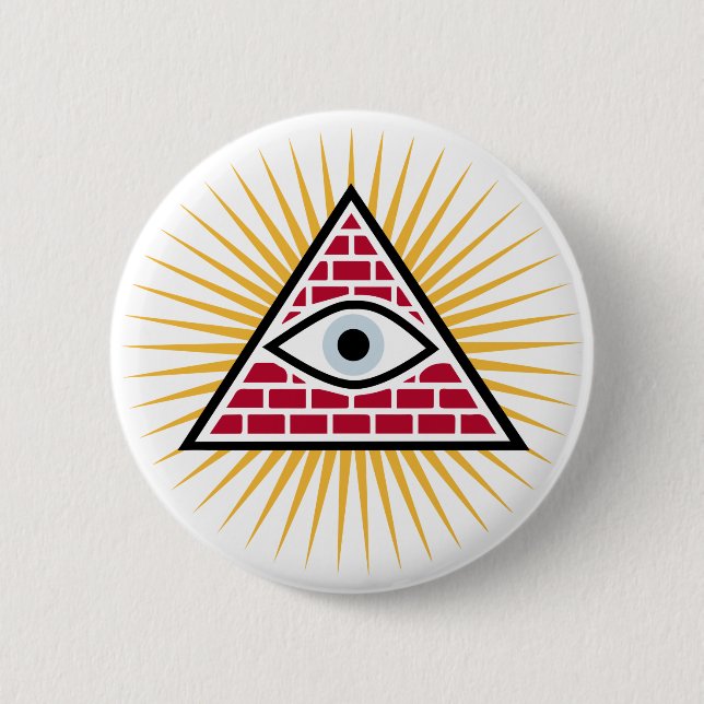 Freemasonic eye 2 inch round button (Front)