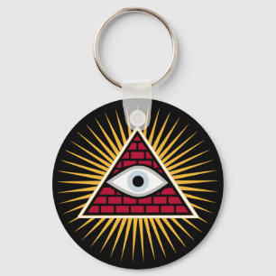 Freemasonic eye keychain