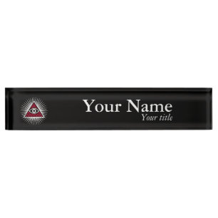 Freemasonic eye nameplate