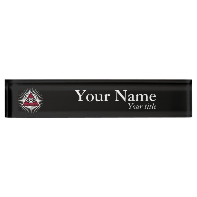 Freemasonic eye nameplate (Front)
