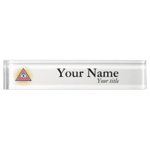 Freemasonic eye nameplate