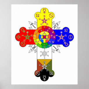 Freemasonic Rosy Cross Poster