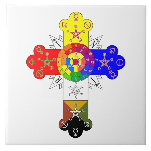 Freemasonic Rosy Cross Tile (Front)
