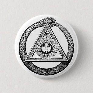Freemasonry All Seeing Eye Masonic Symbol 2 Inch Round Button