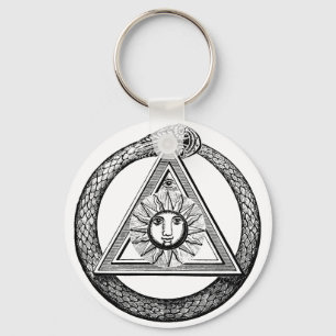 Freemasonry All Seeing Eye Masonic Symbol Keychain