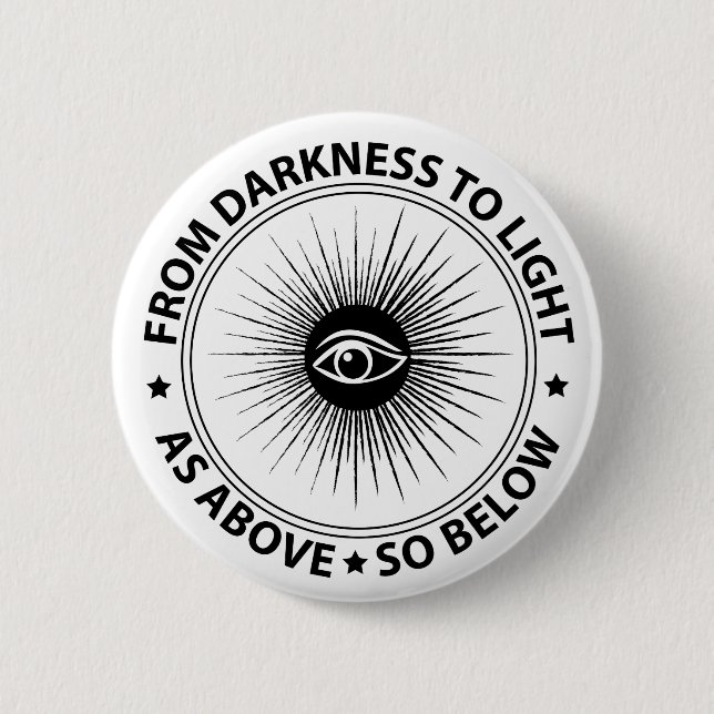 Freemasonry emblem 2 inch round button (Front)