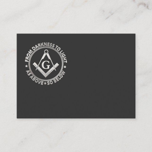 Freemasonry emblem business card (Front)