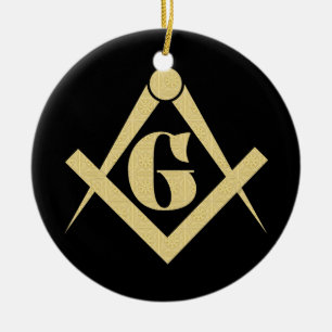 Freemasonry emblem ceramic ornament