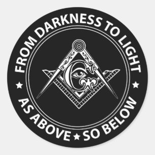 Freemasonry emblem classic round sticker