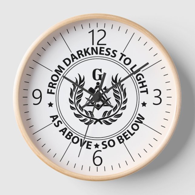 Freemasonry emblem clock (Front)