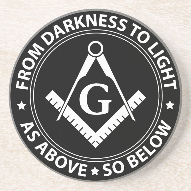 Freemasonry emblem coaster (Front)