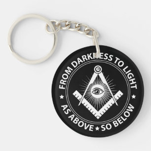 Freemasonry emblem keychain