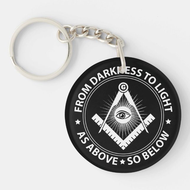 Freemasonry emblem keychain (Front)