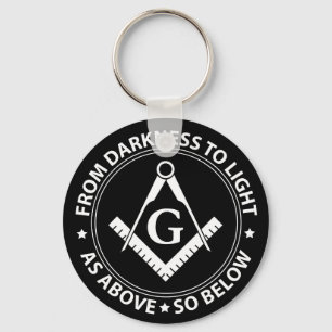 Freemasonry emblem keychain