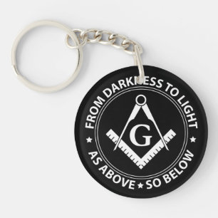 Freemasonry emblem keychain