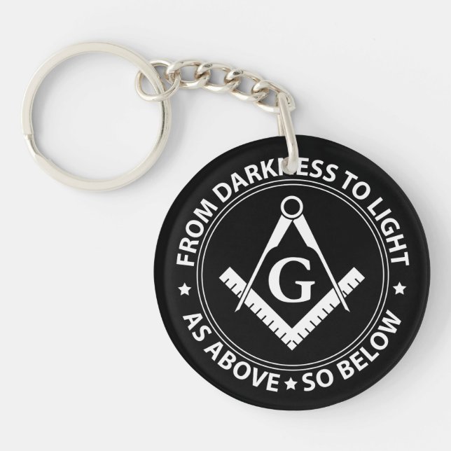 Freemasonry emblem keychain (Front)