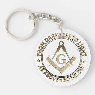Freemasonry emblem keychain