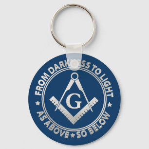 Freemasonry emblem keychain