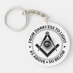Freemasonry emblem keychain