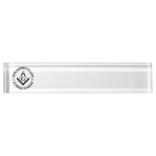Freemasonry emblem nameplate