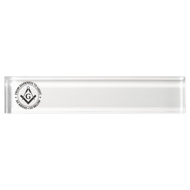 Freemasonry emblem nameplate (Front)