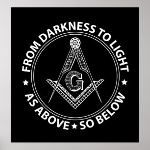 Freemasonry emblem poster
