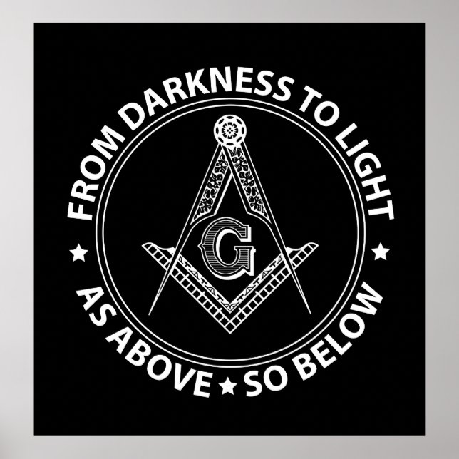 Freemasonry emblem poster (Front)