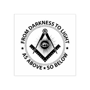 Freemasonry emblem rubber stamp