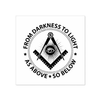 Freemasonry emblem rubber stamp