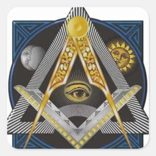 Freemasonry Emblem Square Sticker