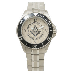 Freemasonry emblem watch