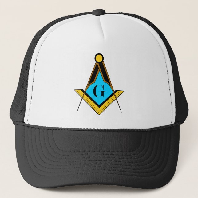 Freemasonry Freemason symbol square compass Trucker Hat (Front)